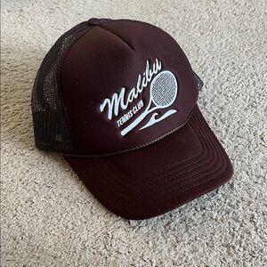 Brown Malibu Tennis Club Trucker Hat